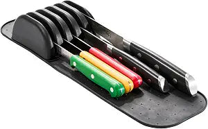 madesmart In Drawer Knife Mat, 5 Knives, Carbon