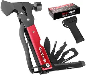 Multitool Camping Gear,16 in 1 Multi Tool with Axe Hammer Knife, Mens Gifts