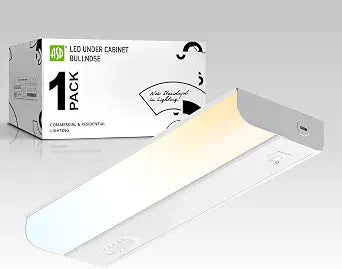 ASD LED Under Cabinet Lighting Hardwired, 9 Inch 4W 2700K-5000K Selectable, 337LM, CRI90+, Direct Wire Linkable Under Counter Lights for Kitchen, Dimmable Under Cabinet Lights, White, UL Certified