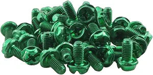 50PCS 10-32 x 3/8 Inch Combo Slotted Hex Washer Head for Electrical Junction Boxes Hex Head Grounding Screw for Electrical Junction Boxes, Metal Outlet and Switch Boxes