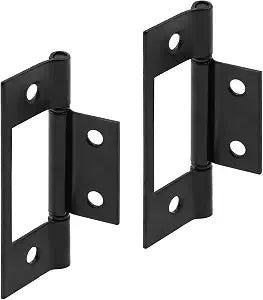 Prime-Line Bi-Fold Door, Non-Mortise Hinge, Matte Black (2 Pack)
