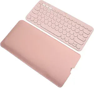 PU Leather Keyboard Sleeve Case for Logitech K380/Pebble 2/Pebble Keys 2 K380s Multi-Device Keyboard, Logitech K380 Mac Windows Chrome OS Keyboard Cover Skin Protector-Pink
