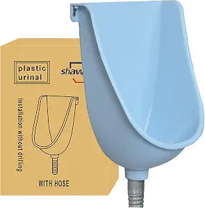 Waterless Urinal Garage Urinal for Men Plastic Urinals for Men Toilet Urine Diverter with Hose Outdoor Urinal Wall-Mounted Urinals For Men Bathroom, No-Drill Lnstallation Mens Urinal RVs (blue)