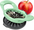 PrepWorks by Progressive Dishwasher Safe 16-Slice Thin Apple Slicer and Corer with Attached Safety Cover (Pistachio)