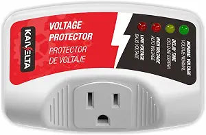 Voltage Protector 120V for Refrigerator-Single Outlet Surge Protector, 15A, 1800W, 3M Delay, Plug-in Voltage Monitor for TV/PC/PS5 and More Home Appliances