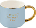 Sweet Water Decor In My Engaged Era Mug, 14oz Fine Bone China Cup for Tea & Coffee, Gold Handle & Rim, Engagement Gift for Fiancee & Bride-to-be, Bridal Shower Decoration and Gift for Future Wife