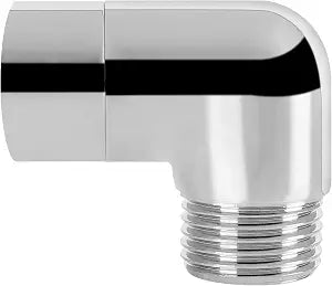 NearMoon Shower Elbow Adapter, Solid Brass G1/2" Shower Arm Extension for Connecting Shower Head, 90 Degree (Chrome Finish)