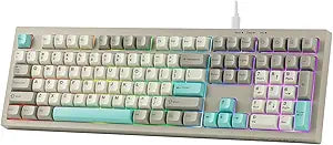 MechLands Aula S102 Membrane Gaming Keyboard w/Number Pad, 100% Full Size