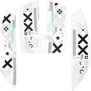 MAGIC-REFINER Attack Shark Gaming Mouse Anti-Slip Grip Tape,Compatible with X11 Superlight Wireless pc Mouse,Sweat Resistant,Fine Feel,Cut to Fit,Cool Mouse Skins for Video Games/Office/Study(White)