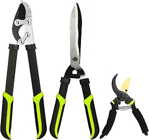 YRTSH Loppers Hedge Clippers & Pruners Combo Set 3-Piece Hedge Shears