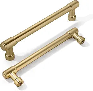 khtumeware 10-Pack 5 Inch(128mm) Champagne Bronze Cabinet Handles Warm Brass Cabinet Pulls Gold Kitchen Cabinet Hardware for Cupboard Drawer Pulls Dresser Handle Cabinet pulls.