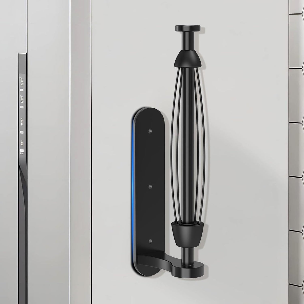 Magnetic Paper Towel Holder for Fridge, One-Hand Tear, Fits Mega Rolls
