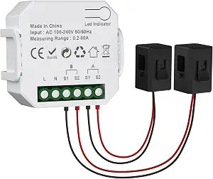 eMylo 2 Channel WiFi Power Meter 80A+80A Smart Power Monitor,Clamp Ammeter Power Monitor,2.4GHz WiFi,Real Time Monitoring,Smart Life/TUYA APP, Compatible with Alexa and Google Assistant