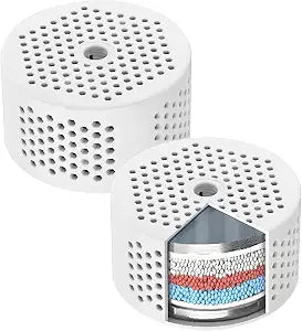 GRICH Shower Filter Replacement Cartridges for Hard Water, 2 Pieces