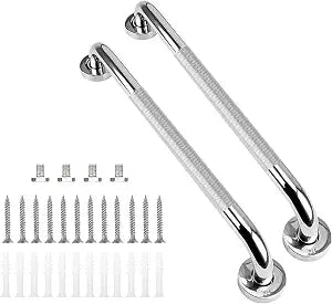 supregear Grab Bars for Bathtubs and Showers (2-Pack), Anti-Slip Stainless Steel Bathroom Safety Handle, Heavy Duty Grip Bars for Handicap Elderly Senior, 20 in