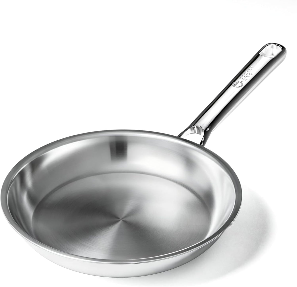 COOKER KING 8 Inch Stainless Steel Frying Pan, Small Omelette Pan