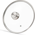 12 Inch Pan Lid - Tempered Glass Pot Lid, Stainless Steel Knob