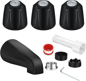 Matte Black Shower Trim Kit, Compatible with Price Verve Tub Faucet Handle
