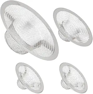 4-Pack Stainless Sink Screens for Drain (2", 3.5" and 4.3")