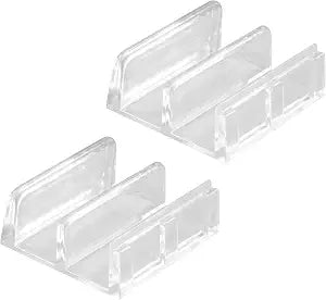 Prime-Line M 6059 Sliding Shower Door Bottom Guide, 1/2 In., Clear, 2 Pack