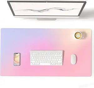 Colorful Star Large Mouse Pad Pink Aesthetic, 31.5 x 15.7 in