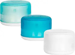 humangear GoTubb  Storage Containers for Snacks, Small Essentials and Travel Gear, Made from Food-Safe Materials, Clear/Aqua/Teal, Small (3-pack)