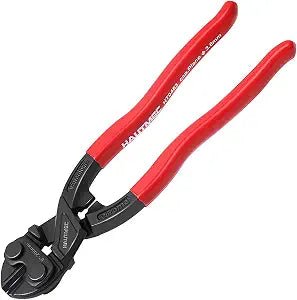 HAUTMEC 8 Inch Mini Bolt Cutters, High Leverage Compact Bolt Cutter, Anti-Slip Comfort Grip, CRV Steel Blade with Recess, Cuts Rods, Bolts, Wires, Cables, Rivets, and Chains, HT0463