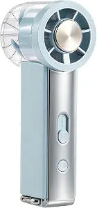 Portable Handheld Mini Turbo Fan with Ice Compress Function (blue)