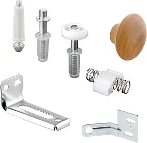 Prime-Line N 7283 Bi-Fold Door Repair Kit  For 7/8-Wide Track and 3/8 Outside Diameter Pivots & GuidesIncludes All Parts Needed to Repair One 2-Panel Set of Hinged Bi-Folding Doors (1 Set)