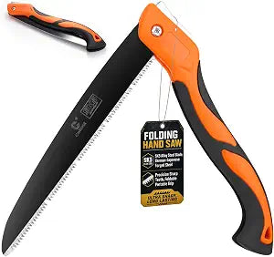 Hand Saw for Tree, 12 inch Folding Saw,Pruning Saws with High-Manganese Steel Teeth for Smooth and Precise Cuts. Handsaws for Camping, Gardening, Carpentry Camping Saw Portable. (orange)