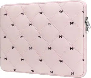 14 Inch Lightweight Bow Puffy Laptop Sleeve Case Laptop Bag for Girl