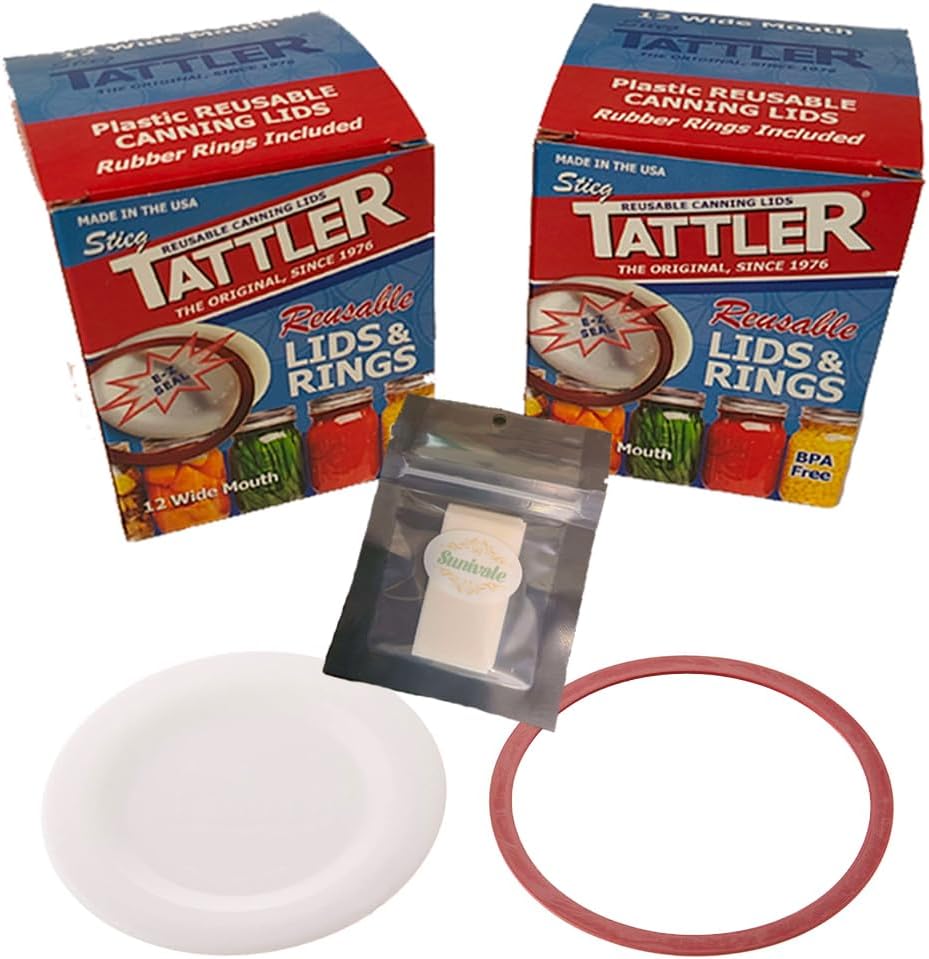 Wide Mouth Reusable Canning Lids Kit, 24 Pack