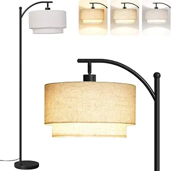 SUNMORY Floor Lamps for Living Room with 12W LED Bulb, Arc Lamp with 3 CCT
