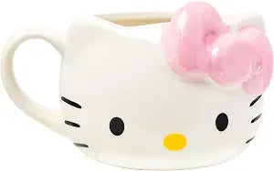 Silver Buffalo Sanrio Hello Kitty Pink Bow, 3D Sculpted Mug, 20oz