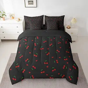Feelyou Kids Cherry Bed in A Bag Full Size for Boys Girls