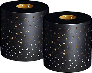 2 Pack Small Metal Lamp Shades, Cylinder Metal