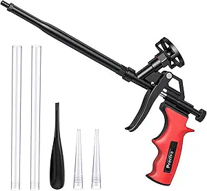 Preciva Foam Gun, Professional Foaming Gun Heavy Duty PU Expanding Foam Gun Caulking Gun Spray Application Applicator for Caulking, Filling, Sealing, Home and Office Use