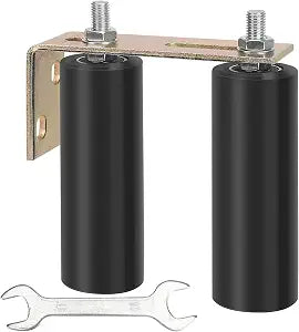 6" Gate Roller Guide with L-Bracket, Universal Adjustable Heavy Duty Sliding Gate Rollers,Sliding Gate Kit, Black Sliding Gate Guide Roller,Sliding Door Hardware