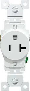 Square D by Schneider Electric X Series 20A 125V Single Socket Electrical Outlet for Residential Use for New Construction or Renovations, 3-Prong, Tamper Resistant, SQR42200WH, Matte White