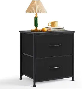 Nightstand Upgraded Small 2 Drawer Dresser End Table Bedside Furniture