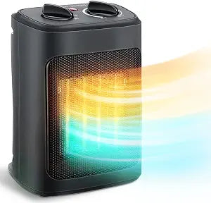 Space Heater for Indoor Use, Portable Heater with Adjustable Thermostat