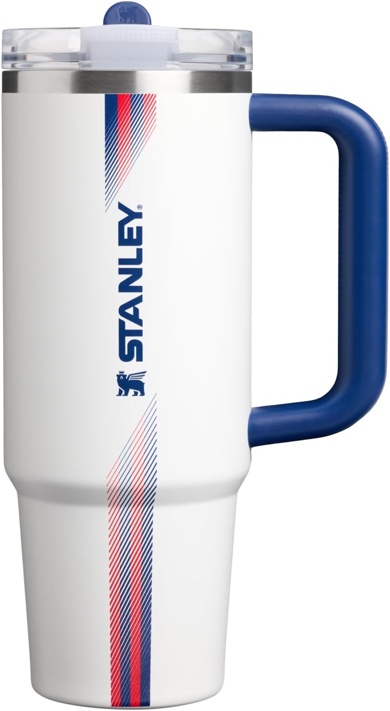 STANLEY Quencher ProTour Flipstraw Tumbler, 30 oz, Team White Dark Blue
