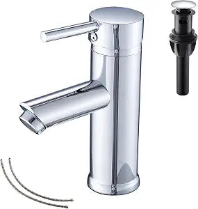Bathroom Faucet Chrome Single Handle 1 Hole Stainless Steel