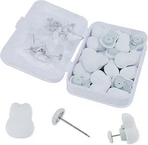 20 Pcs Duvet Clips to Hold Comforter Inside Duvet Pins Safe Locking Double Sided Sheet Fasteners for Quilt Cushions Curtains(Bunny White)