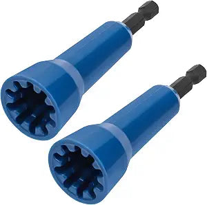 2pcs Wire Twisters Tool for Drill, Twisters for Wire Nut with 1/4" Chuck Wire Twisting Tool Electrical Wire Twister Wire Spinner Wire Driver Tools for Electricians Drill (Blue)