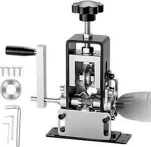 Wire Stripping Machine, Scrapping Copper Wire Peeler Machine, Gauge Wire 0.06-1 inches, Drill Powered Hand Crank Wire Stripper Tool for Scrap Copper Recycling