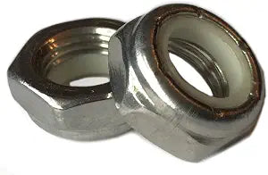 Stainless Steel Thin Jam Nylon Insert Lock Nuts 3/8-24 (pack of 10) Marine Bolt Supply