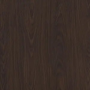 BAYYA Dark Brown Walnut Wood Grain Paper Waterproof Peel and Stick Wallpaper Black Walnut Decorative Furniture Sticker for Kitchen Cabinet Door Table Floor Shelf Drawer Liner Self-Adhesive Film