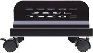 Slim Computer PC or UPS Metal Floor Stand with Adjustable Width and Locking Caster Wheels