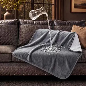 Waterproof Pet Blanket for Couch, 30 x 40 Inches, Grey